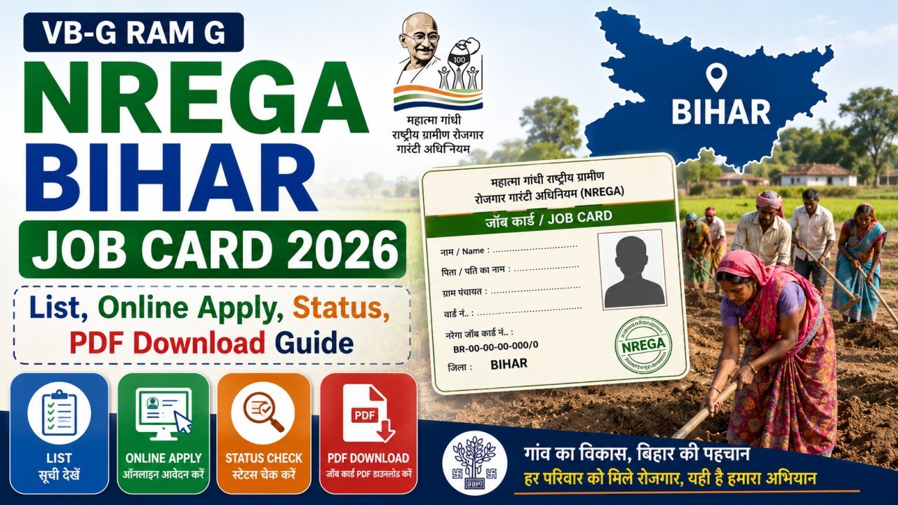 VB-G RAM G Nrega Bihar Job Card 2026: List, Online Apply, Status, PDF Download Guide