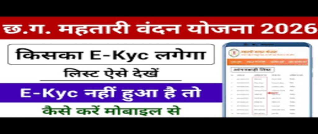 Mahtari vandana Yojana kyc Update : महतारी वंदना योजना लाभार्थी सूची जारी, इन महिलाओं को मिलेंगे प्रतिमाह ₹1000